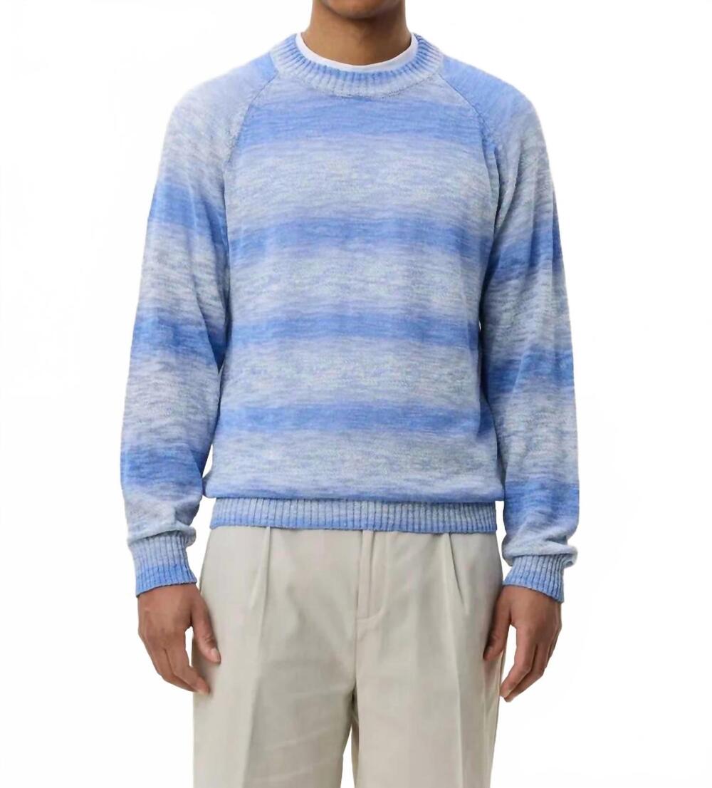 NEW LES DEUX light gradient knit sweater in faded denim